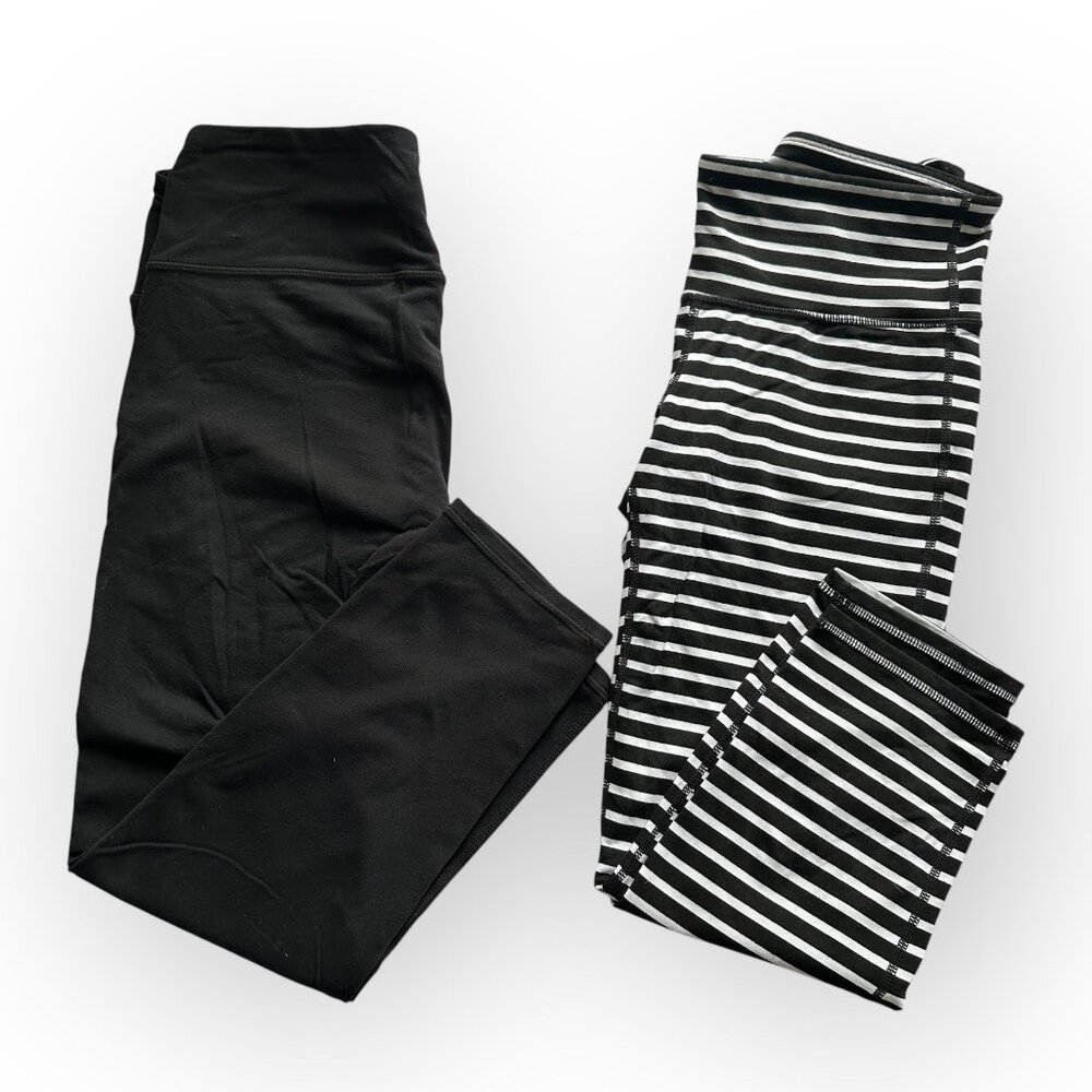 2-pair ATHLETA CHATURANGA Workout Exercise Capri Leggings SMALL - Picture 4 of 6